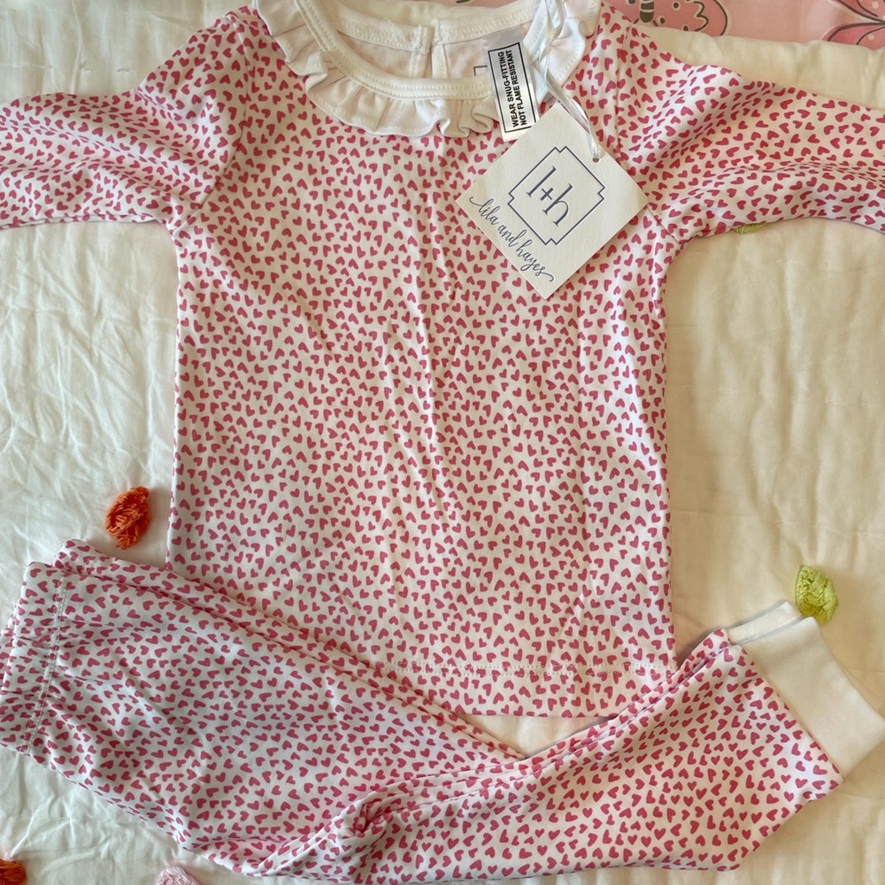 Lila and Hayes Heart Pajamas
